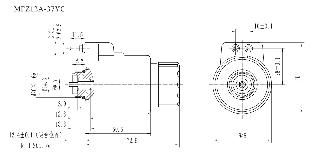 MFZ12-25YC Solenoid for screw connected valve
