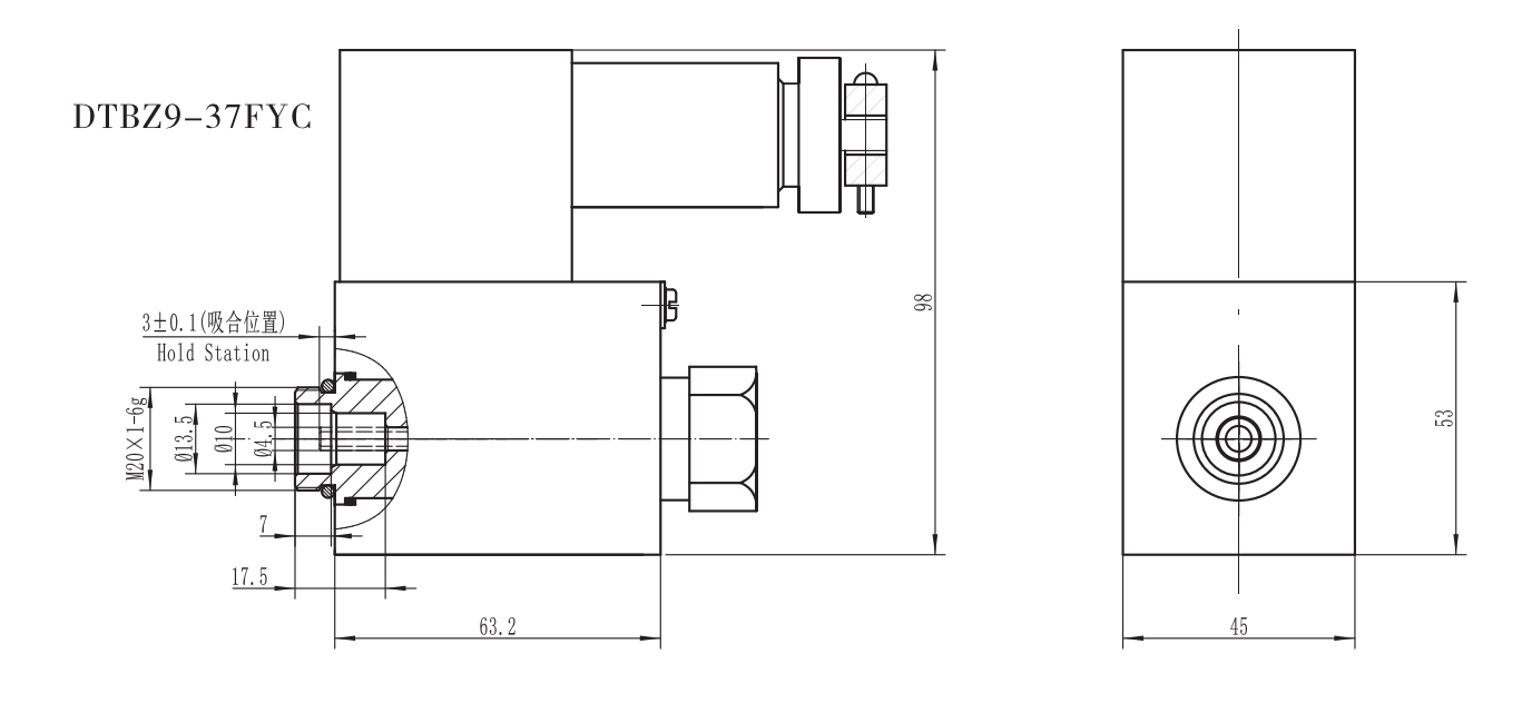 DTBZ9-37FYC Electromagnet for flameproof hydraulic valve