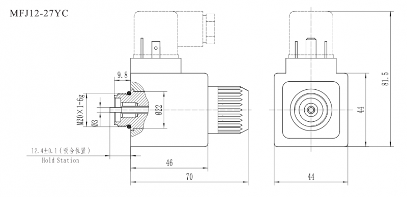 Electromagnet for MF12 screw connected valve