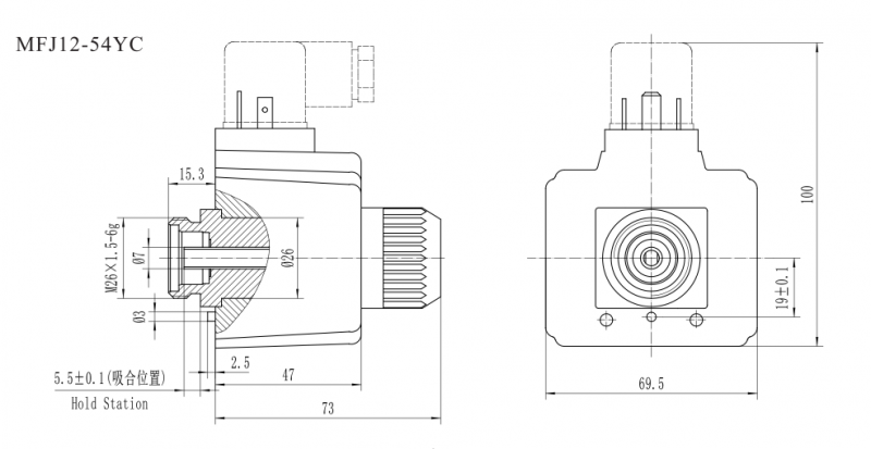 MFZ12-37YC Solenoid for screw connected valve