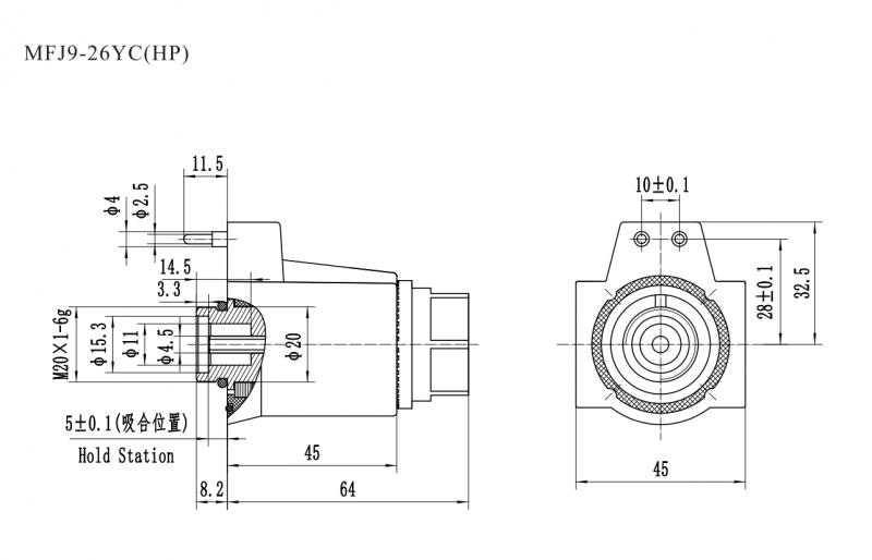 MFJ9-26YC(HP)Solenoid for screw connected valve