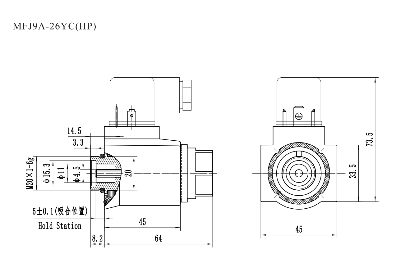 MFJ9-26YC(HP)Solenoid for screw connected valve
