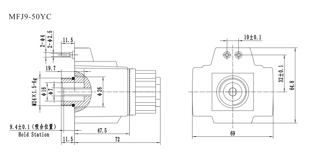 MFJ9 Electromagnet for Youyan Series threaded connection valve