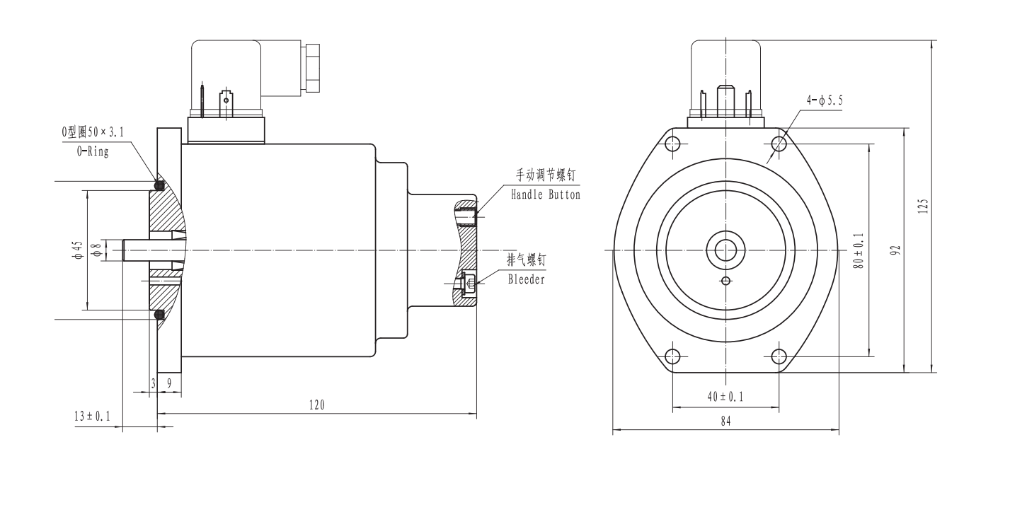 GP80-4-A Electromagnet for proportional valve
