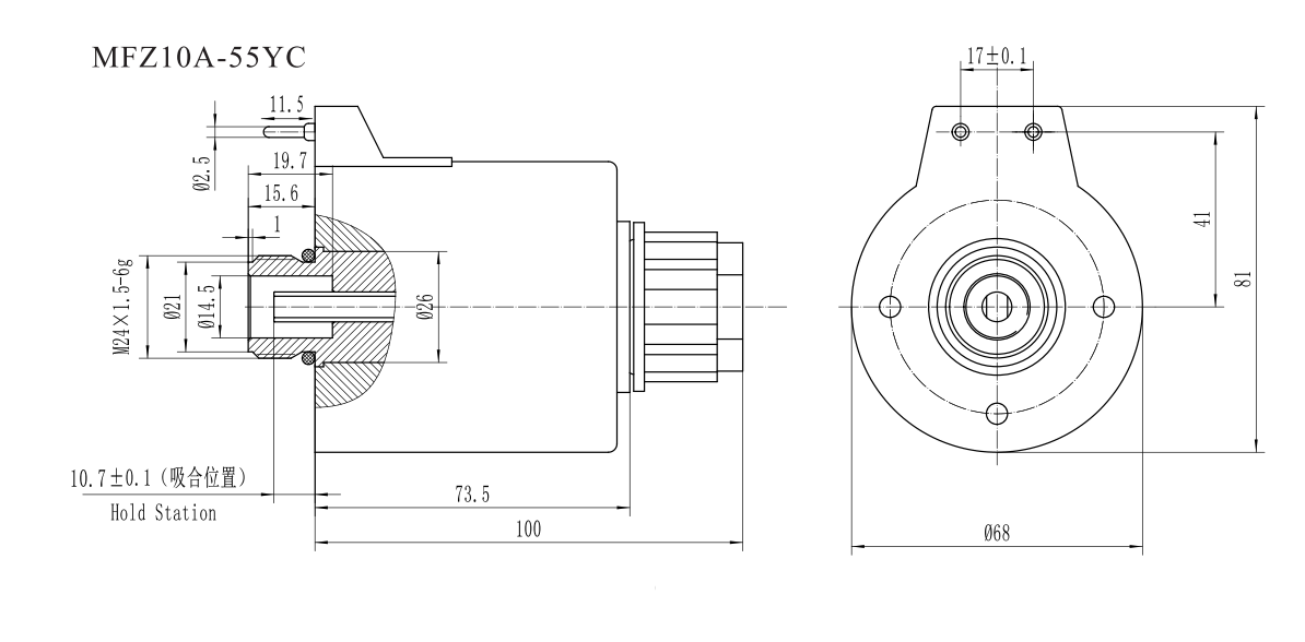 MFZ10-20YC Solenoid for threaded valve