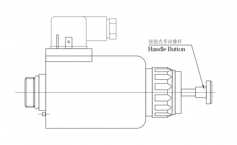 Button manual push rod custom electromagnet