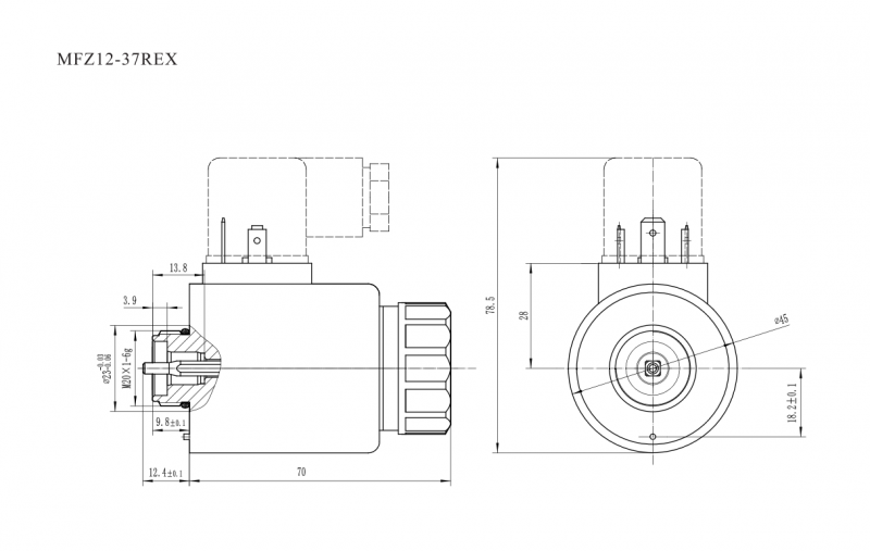 MFZ12-37REX、MFZ12-37REX（DT）Electromagnet for DC wet valve